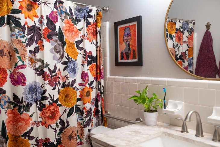 Shower curtain with pockets deals